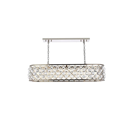 Madison 7 Light 50" Wide Crystal Linear Chandelier with Clear Royal Cut Crystals