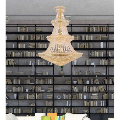 Primo 66 Light 72" Wide Crystal Empire Chandelier with Clear Royal Cut Crystals
