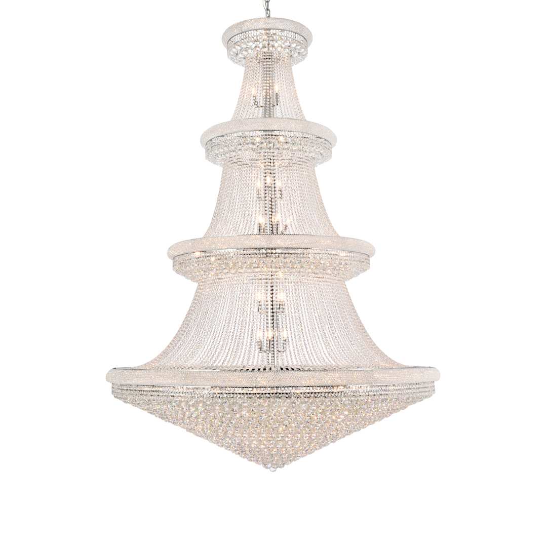 Primo 66 Light 72" Wide Crystal Empire Chandelier with Clear Royal Cut Crystals