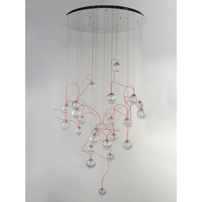 Bobble 24 Light 32" Wide LED Abstract Multi Light Pendant