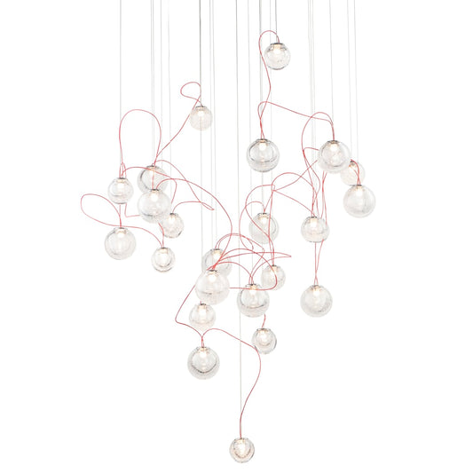 Bobble 24 Light 32" Wide LED Abstract Multi Light Pendant