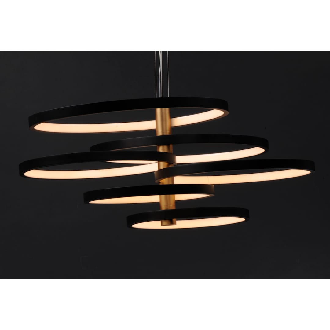 Hoopla 45" Wide Integrated LED Chandelier with Acrylic Diffusers