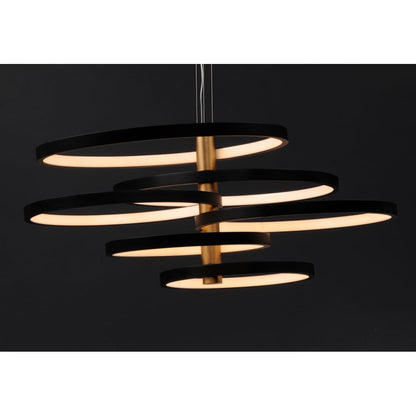 Hoopla 45" Wide Integrated LED Chandelier with Acrylic Diffusers