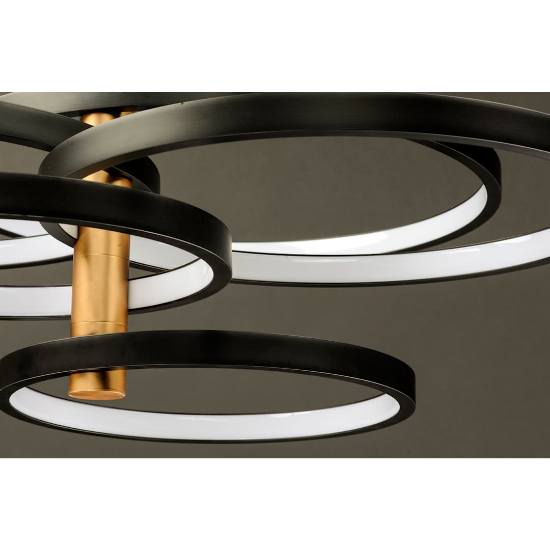 Hoopla 45" Wide Integrated LED Chandelier with Acrylic Diffusers