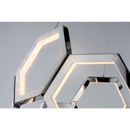 Polygon 30" Wide LED Chandelier