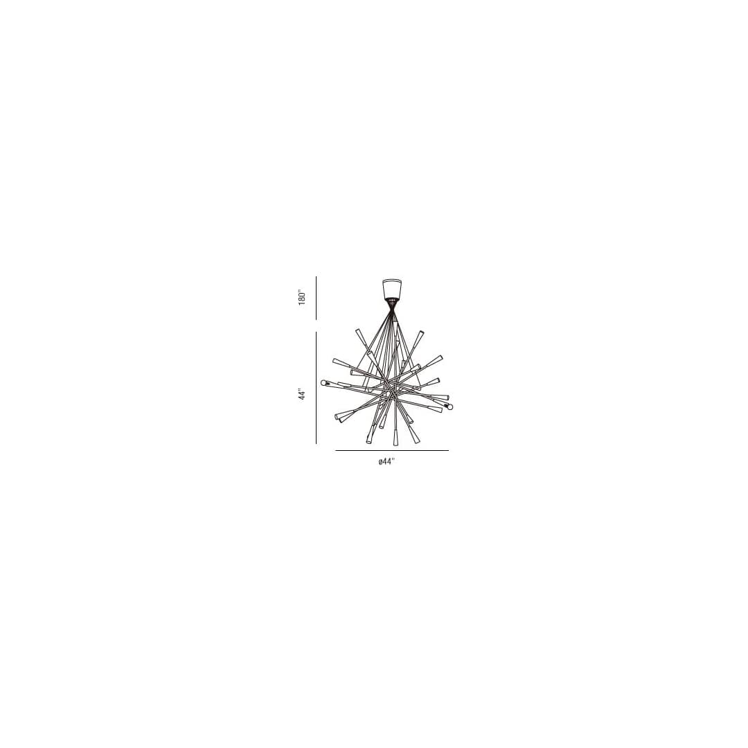 Zazu 28 Light 44" Wide Abstract Chandelier
