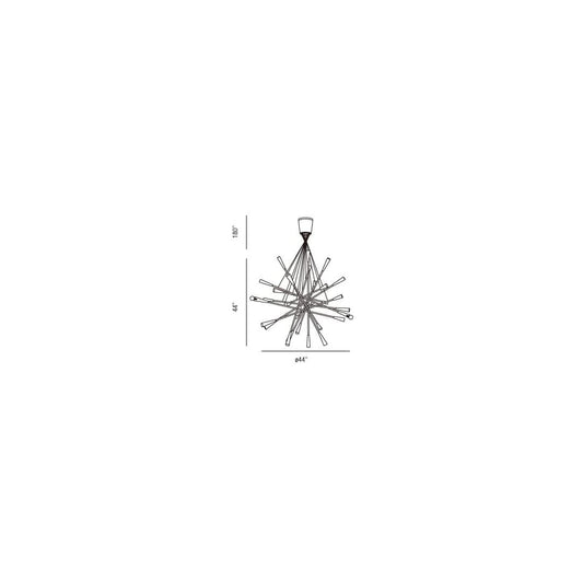 Zazu 28 Light 44" Wide Abstract Chandelier