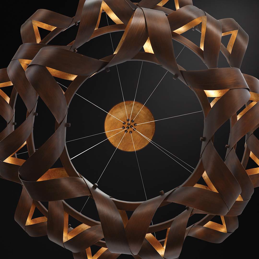 Banderia 44" Wide LED 3 Tier Ring Chandelier