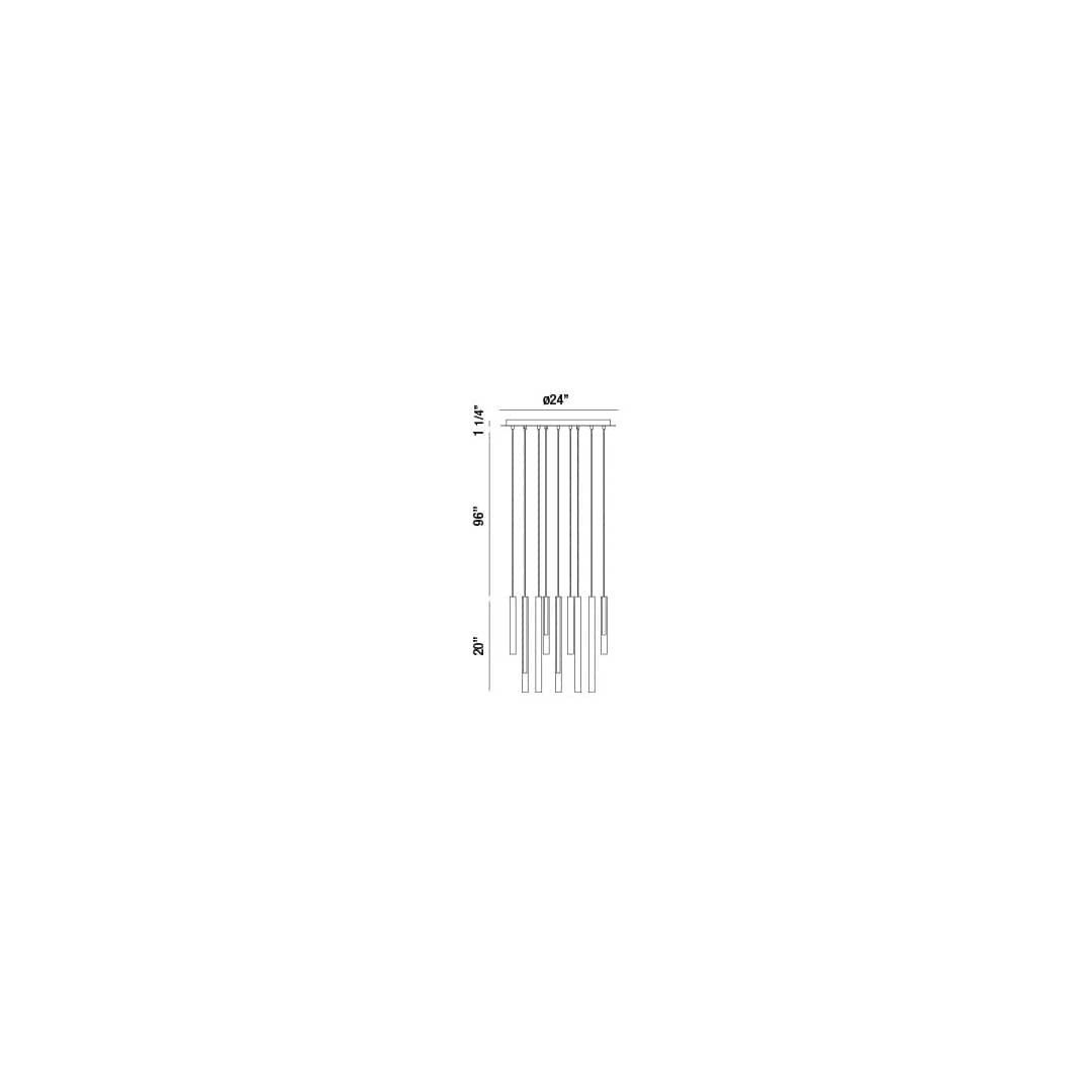 Santana 18 Light 24" Wide LED Suspension Chandelier