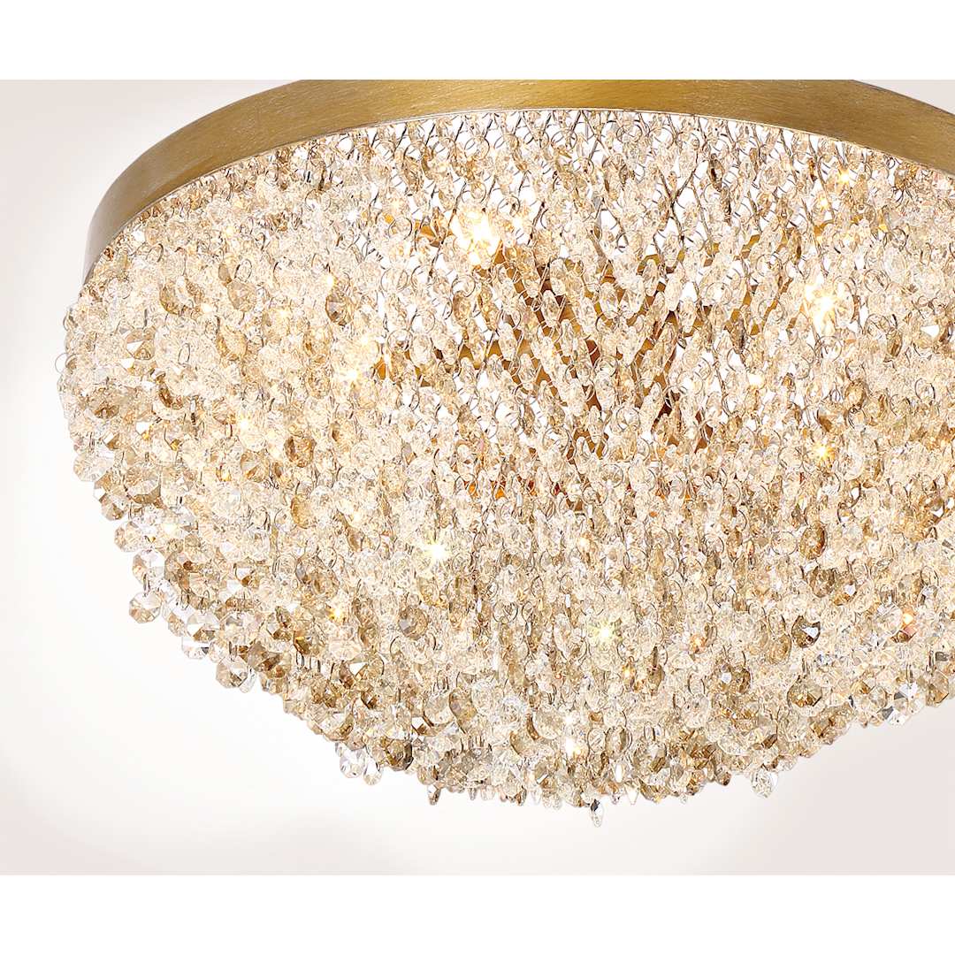 Mondo 15 Light 59" Wide Crystal Linear Chandelier