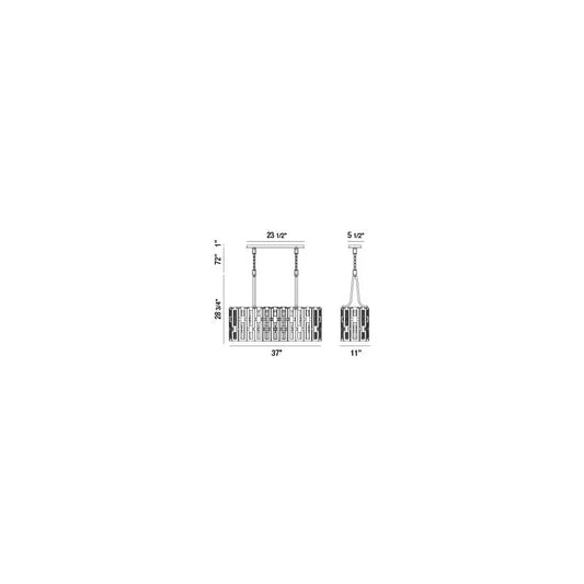 Viviana 7 Light 37" Wide Linear Chandelier
