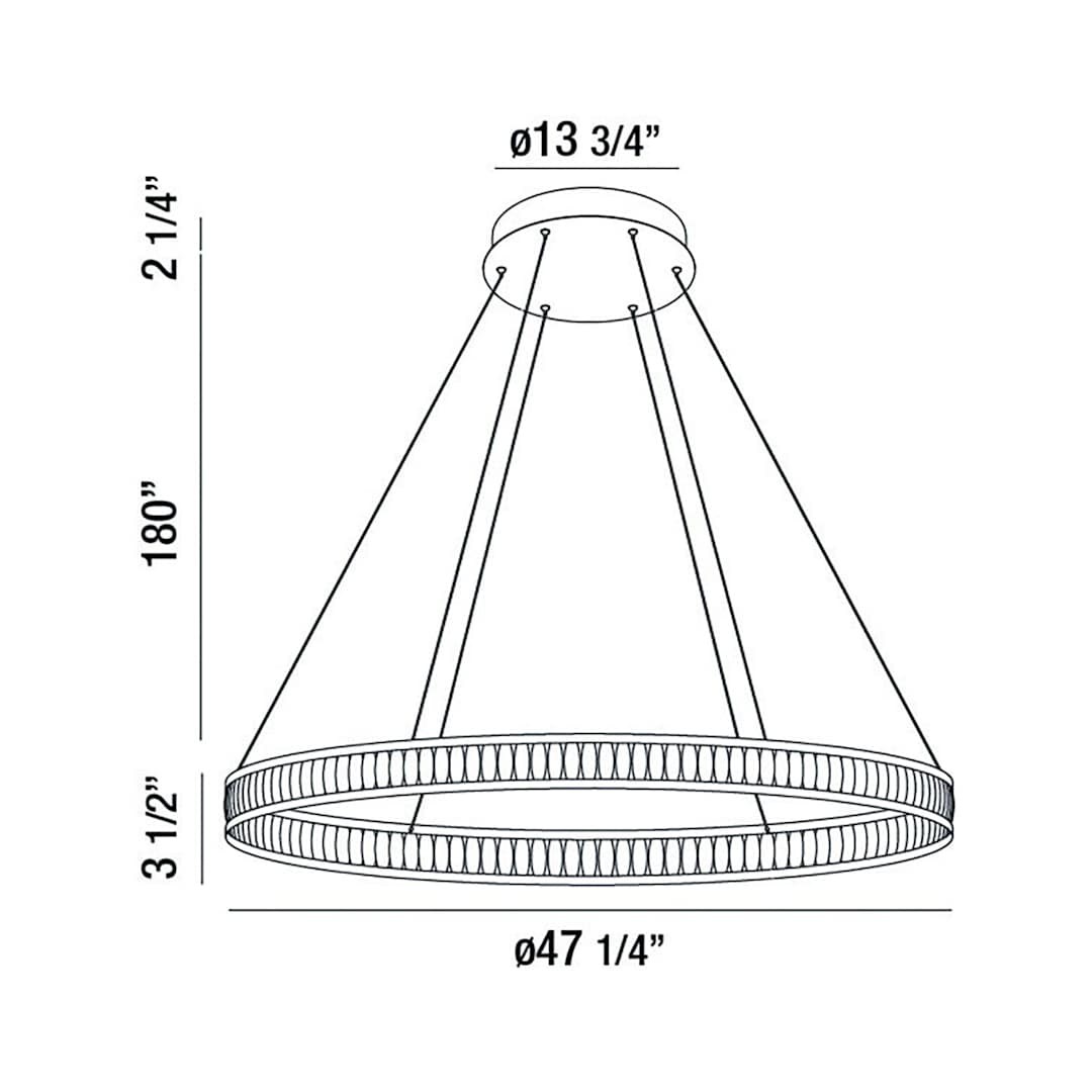 Forster 47" Wide LED Ring Chandelier