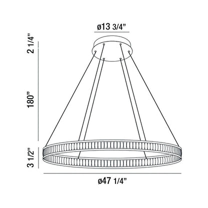 Forster 47" Wide LED Ring Chandelier