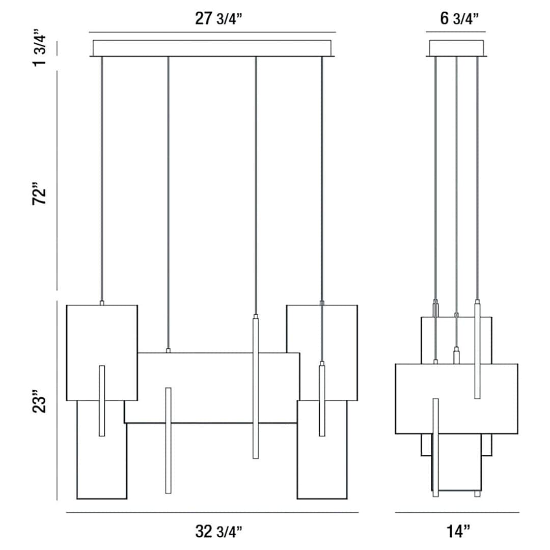 Coburg 9 Light 33" Wide LED Chandelier