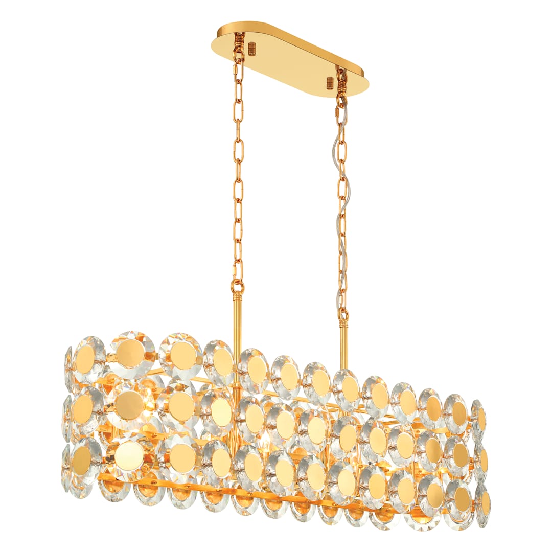 Perrene 8 Light 40" Wide Linear Chandelier