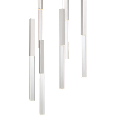 Benicio 22" Wide 3000K LED Crystal Multi-Pendant Light