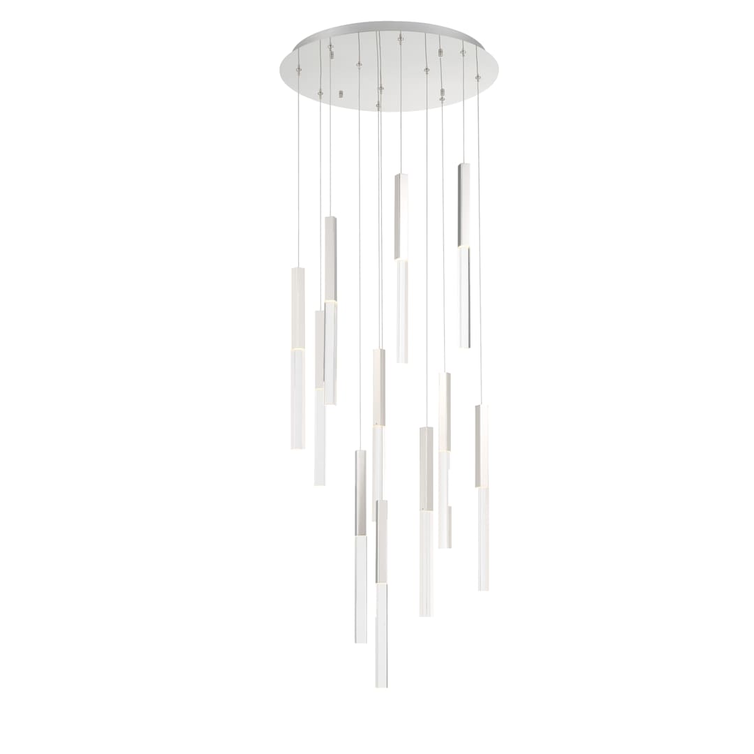 Benicio 22" Wide 3000K LED Crystal Multi-Pendant Light