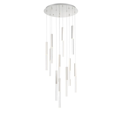 Benicio 22" Wide 3000K LED Crystal Multi-Pendant Light