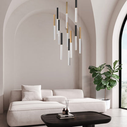 Benicio 22" Wide 3000K LED Crystal Multi-Pendant Light