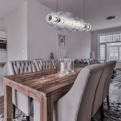 Atomo 56" Wide 3000K LED Abstract Linear Chandelier