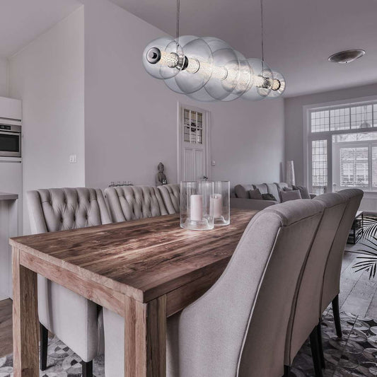 Atomo 56" Wide 3000K LED Abstract Linear Chandelier
