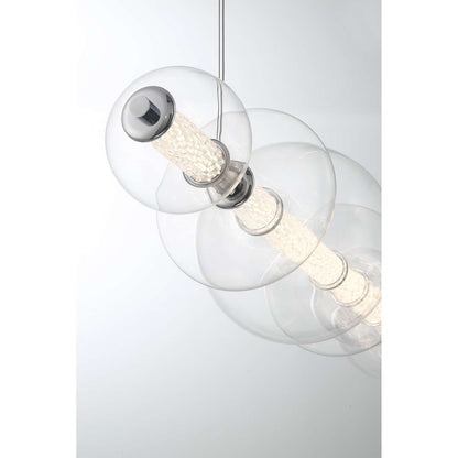 Atomo 56" Wide 3000K LED Abstract Linear Chandelier