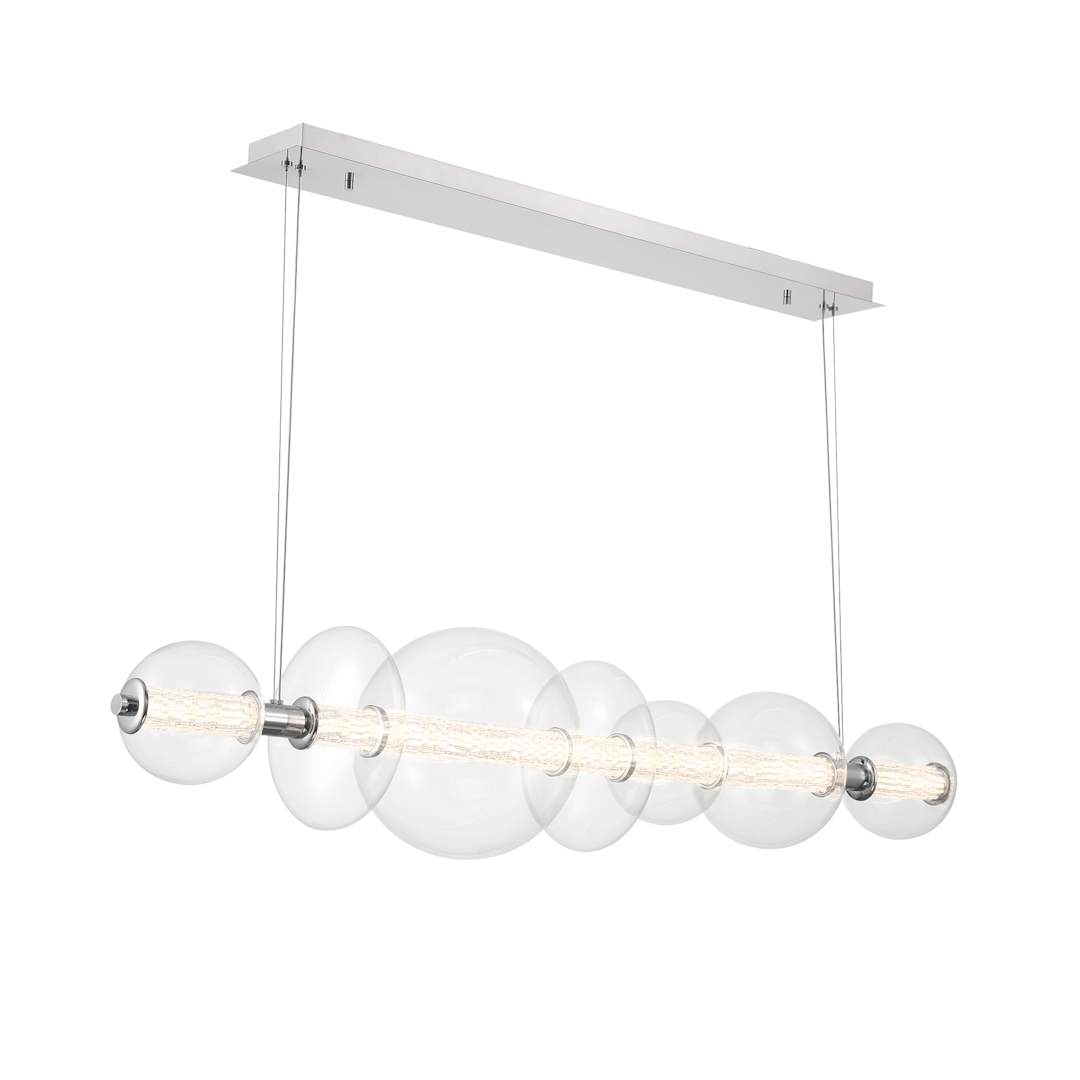 Atomo 56" Wide 3000K LED Abstract Linear Chandelier