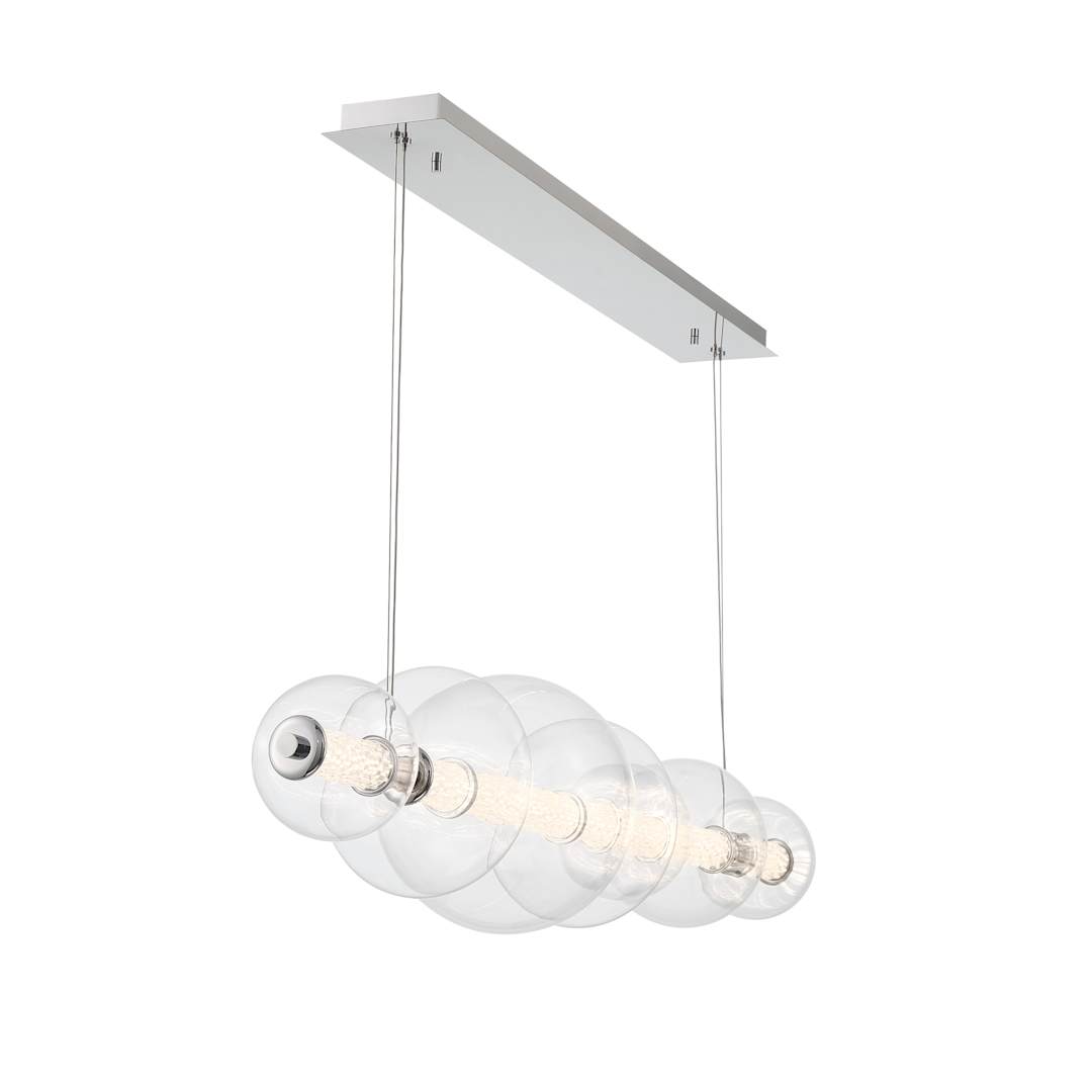 Atomo 56" Wide 3000K LED Abstract Linear Chandelier