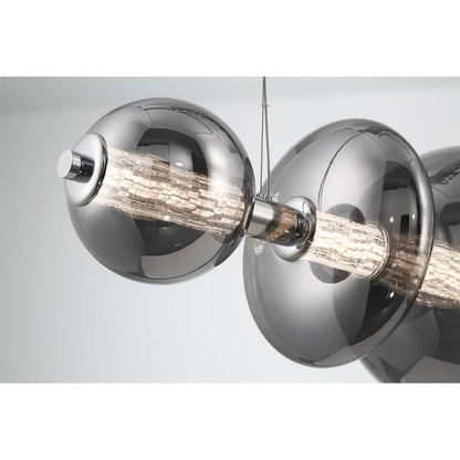 Atomo 56" Wide 3000K LED Abstract Linear Chandelier