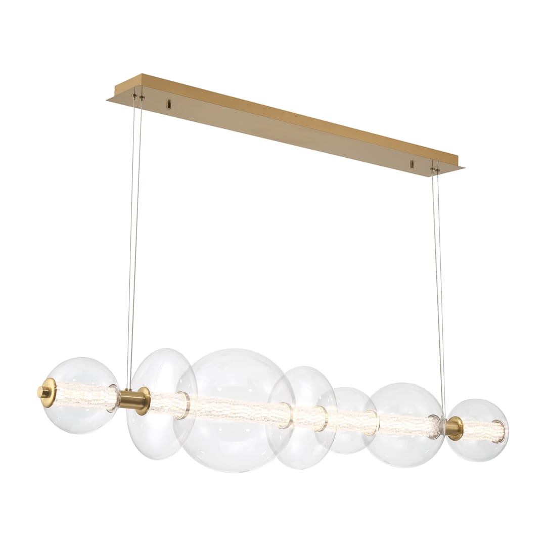 Atomo 56" Wide 3000K LED Abstract Linear Chandelier