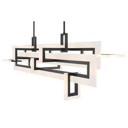 Inizio 55" Wide 3000K LED Geometric Linear Chandelier