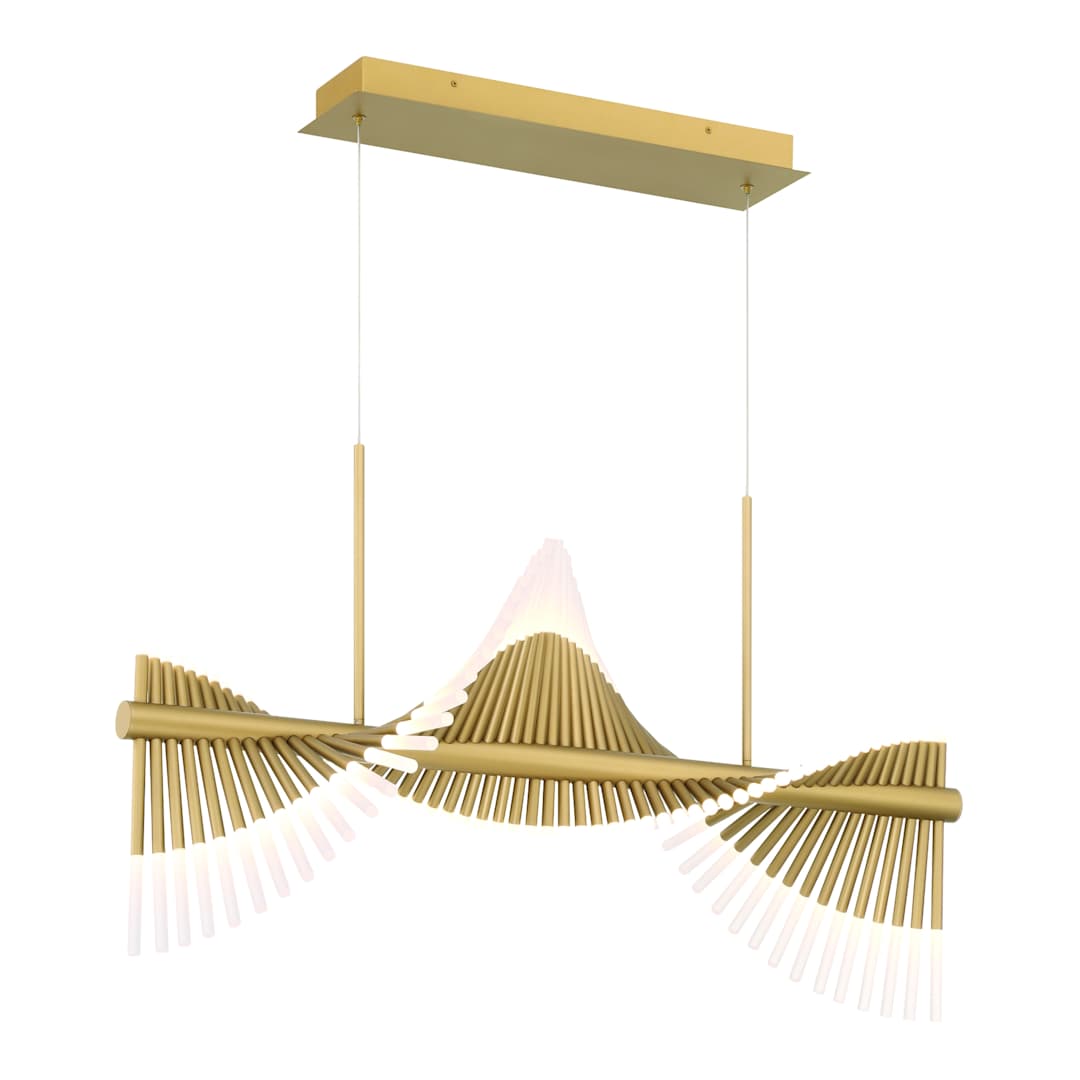 Voltik 40" Wide LED Abstract Linear Chandelier