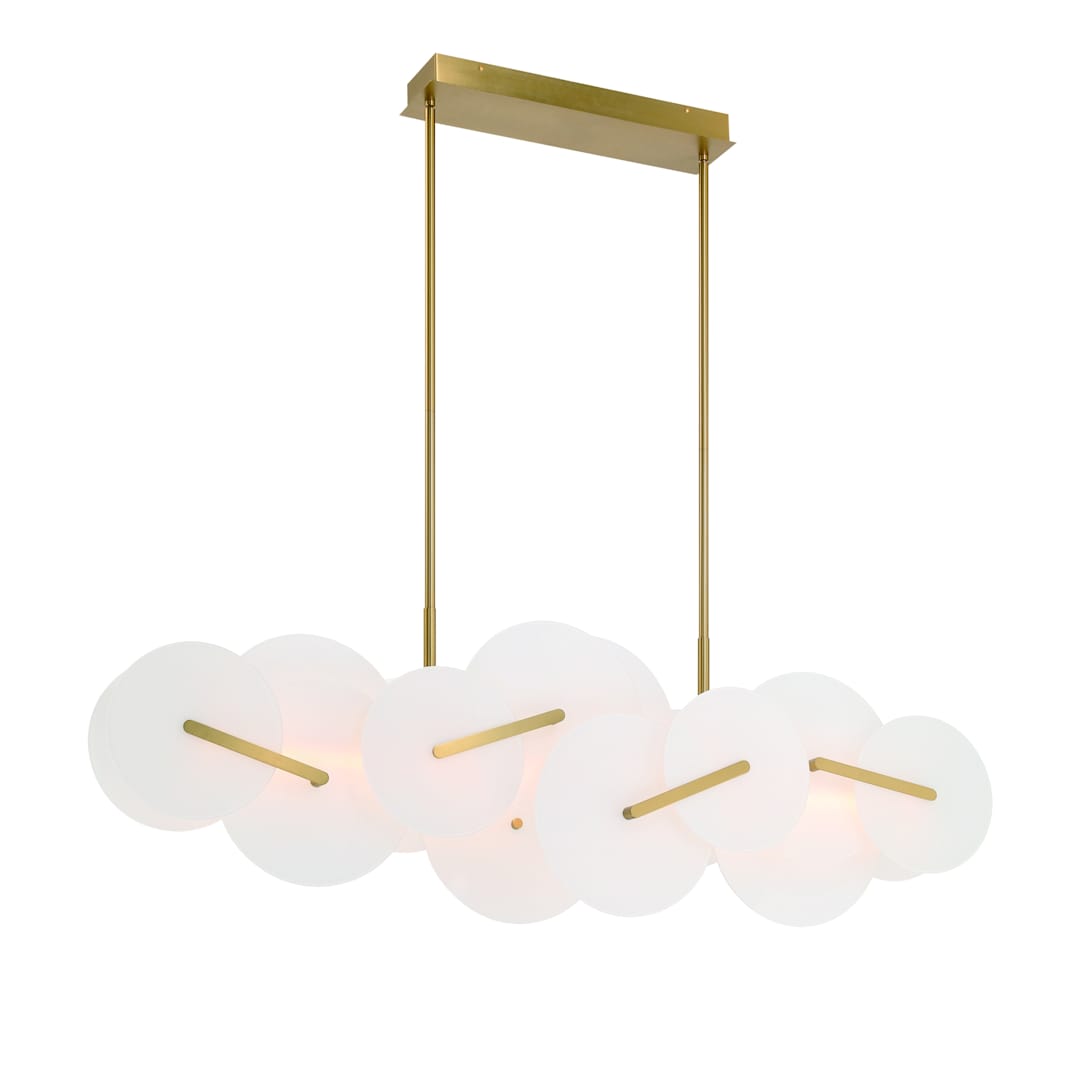 Nuvola 56" Wide LED Abstract Linear Chandelier