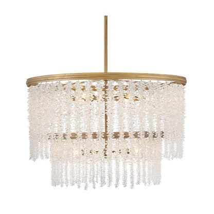 Rubina 12 Light 30" Wide Crystal Waterfall Chandelier