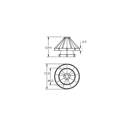 Parallel 72" Wide LED Ring Chandelier