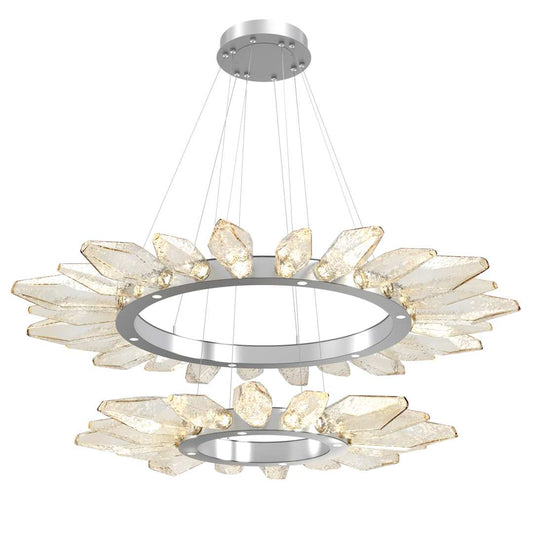 Rock Crystal 56" Wide LED Ring Chandelier