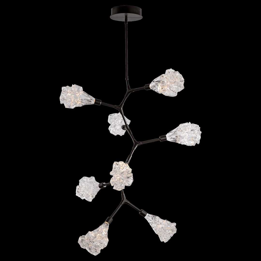 Blossom 32" Wide 8 Light LED Abstract Chandelier with Clear Blossom Blown Glass Shades