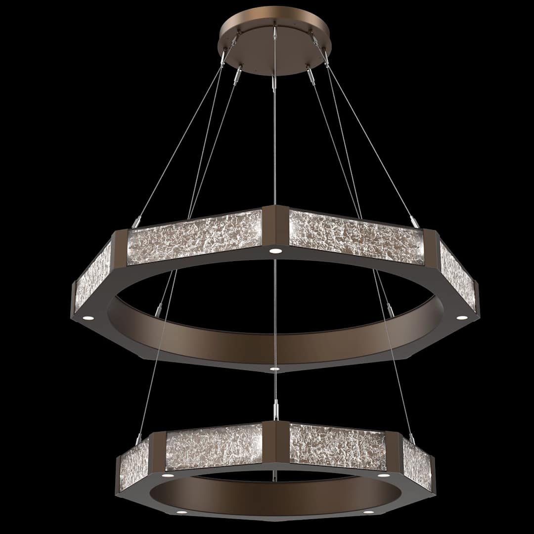 Glacier 40 Light 48" Wide LED Ring Chandelier