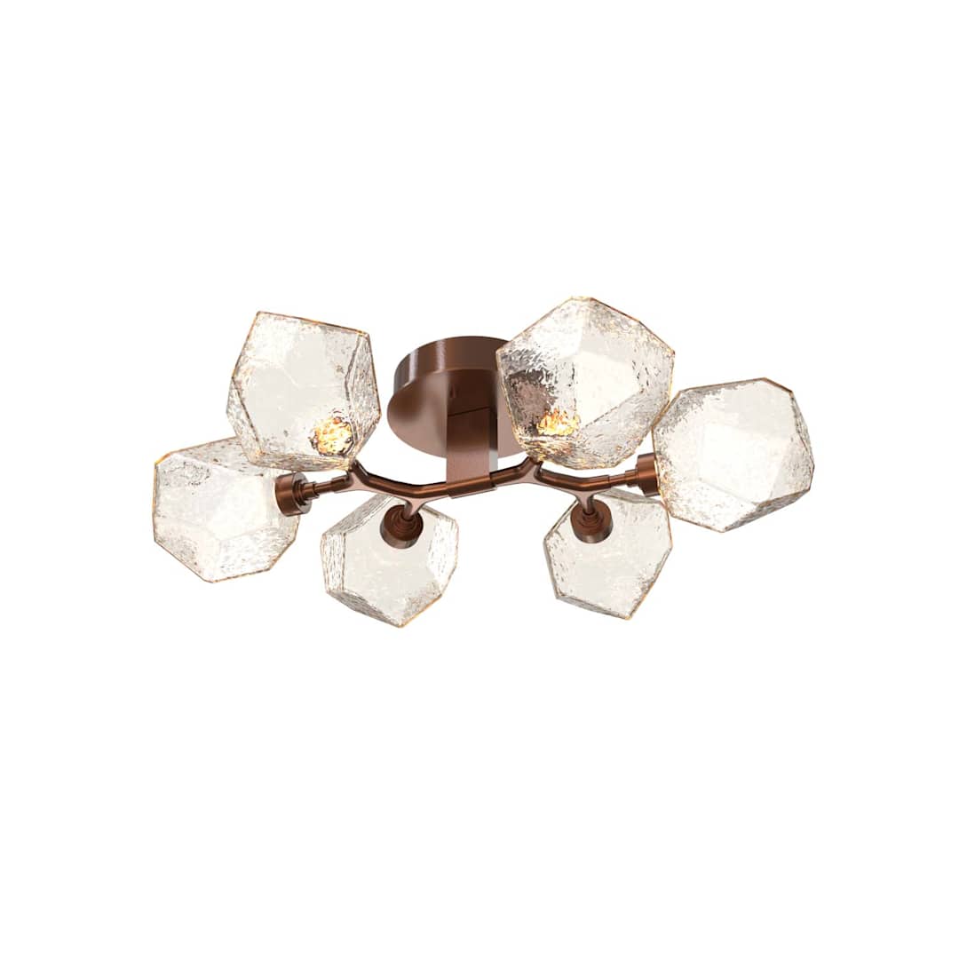 Gem 6 Light 36" Wide LED Semi-Flush Ceiling Fixture - 2700K