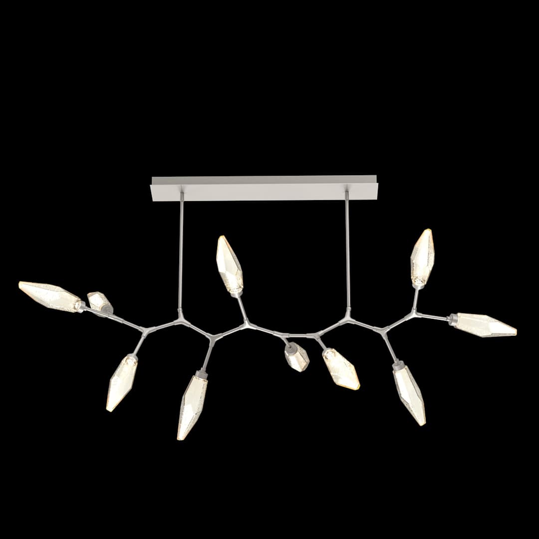 Rock Crystal 10 Light 68" Wide LED Abstract Chandelier - 3000K