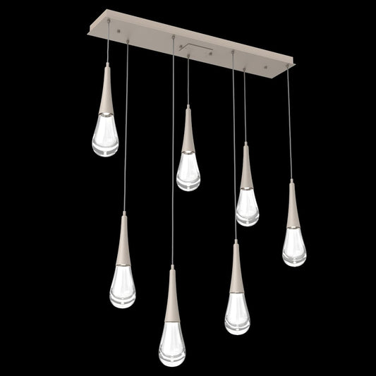Raindrop 7 Light 43" Wide LED Linear Chandelier - 3000K