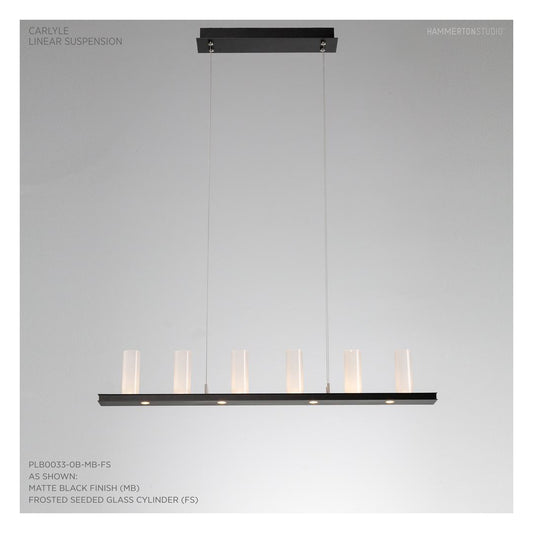 Carlyle 44" Wide Artisan Crafted 10 Light LED Linear Chandelier