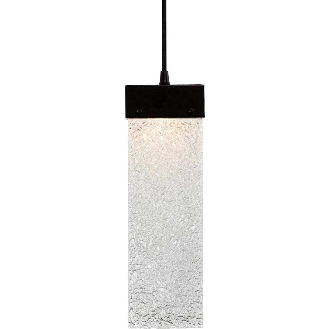 Parallel 48" Wide Artisan Crafted LED Linear Suspension with Hand Textured Glass