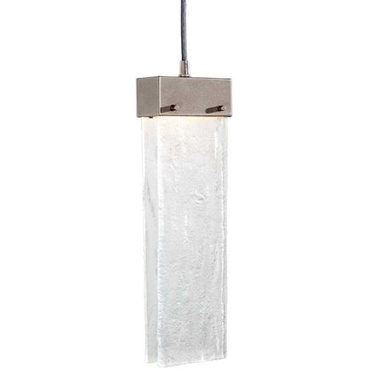 Parallel 24" Wide Artisan Crafted LED Chandelier with Hand Textured Glass