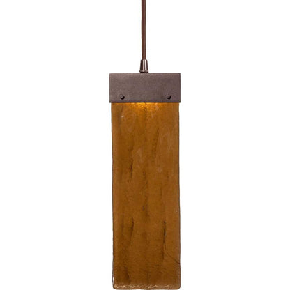Parallel 48" Wide Artisan Crafted LED Curved Linear Suspension with Hand Textured Glass