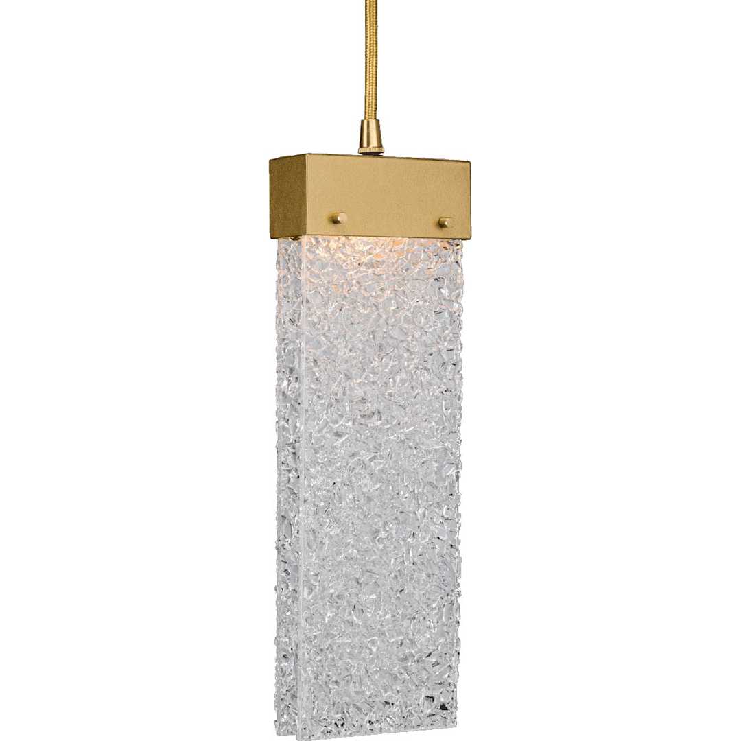 Parallel 24" Wide Artisan Crafted LED Chandelier with Hand Textured Glass