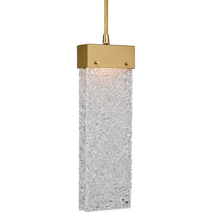 Parallel 24" Wide Artisan Crafted LED Chandelier with Hand Textured Glass