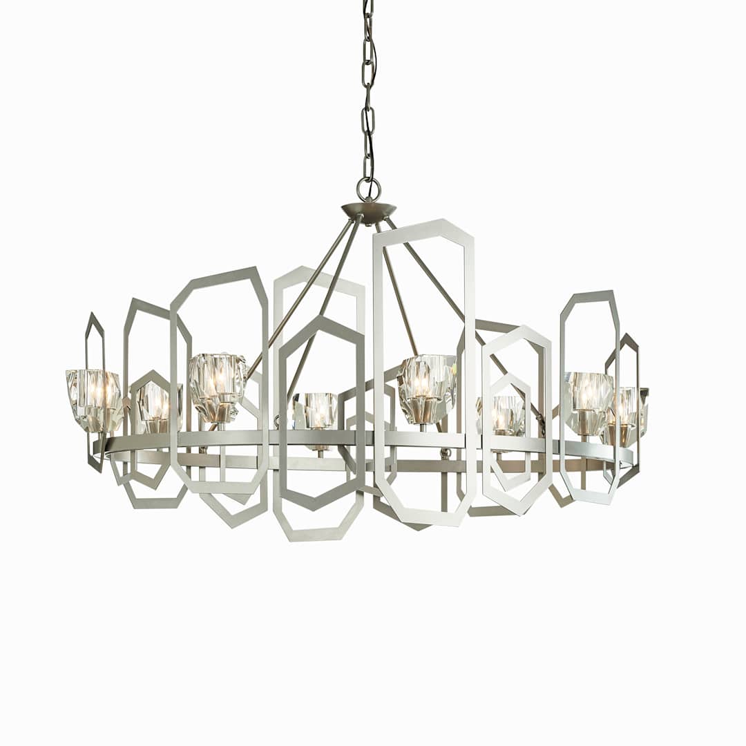 Gatsby 8 Light 27" Wide Crystal Abstract Chandelier