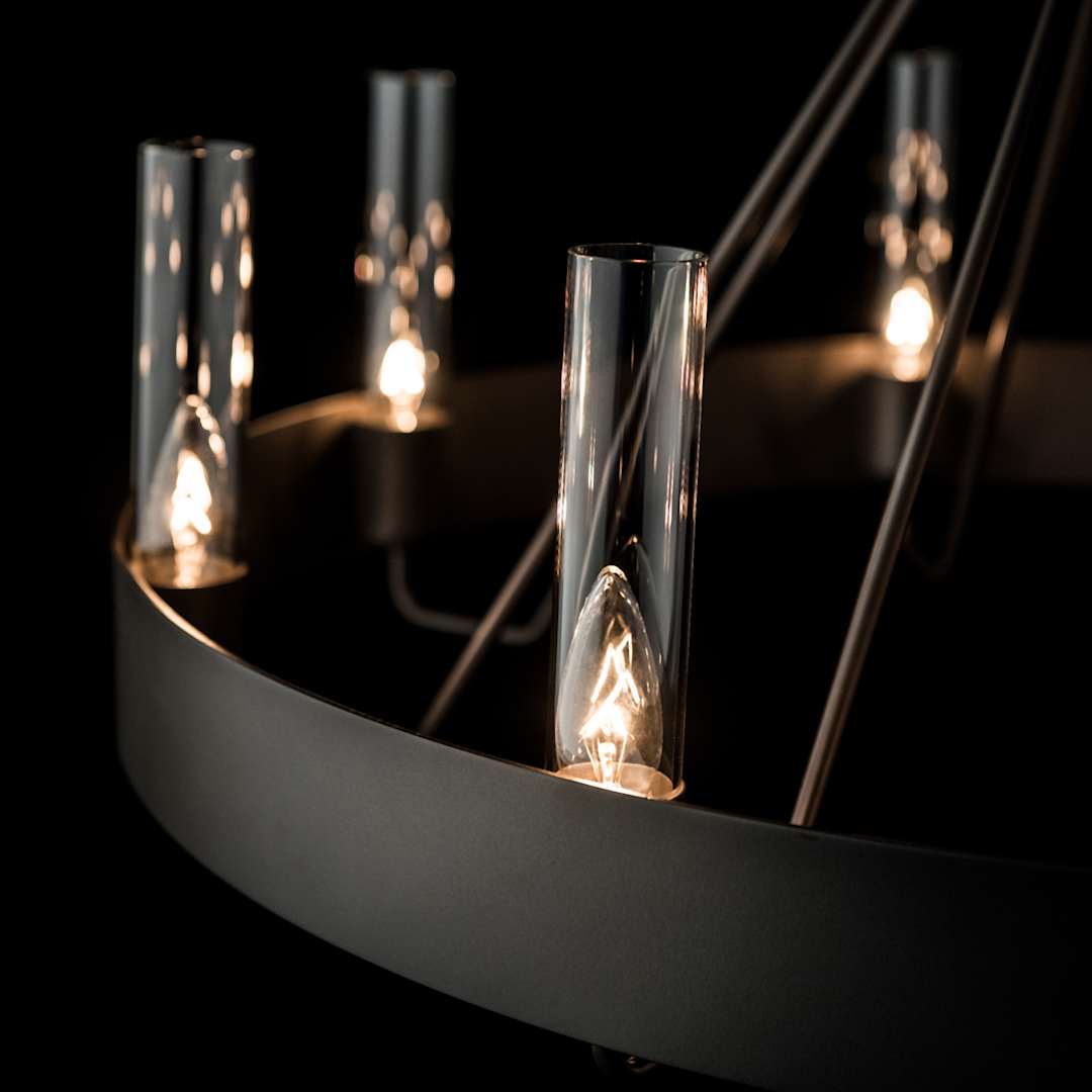 Banded 8 Light 32" Wide Ring Chandelier