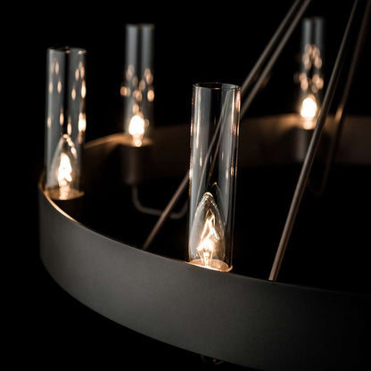 Banded 8 Light 32" Wide Ring Chandelier